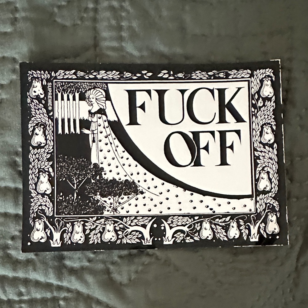 Metallic supreme sticker